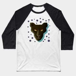 Funny panther Head Hand Drawn Baseball T-Shirt